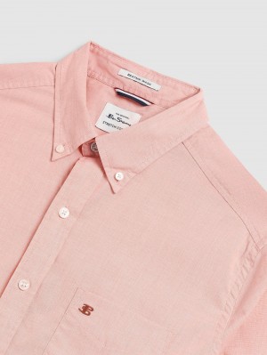 Ben Sherman Beatnik Wash Long-Sleeve Skjorte Oransje | GD1794326