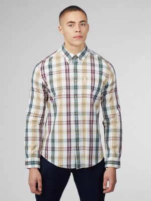 Ben Sherman Signature Heritage Check Skjorte Hvite | BT4120896