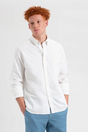 Ben Sherman St. Ives Resort Oxford Skjorte Hvite | AX1429875