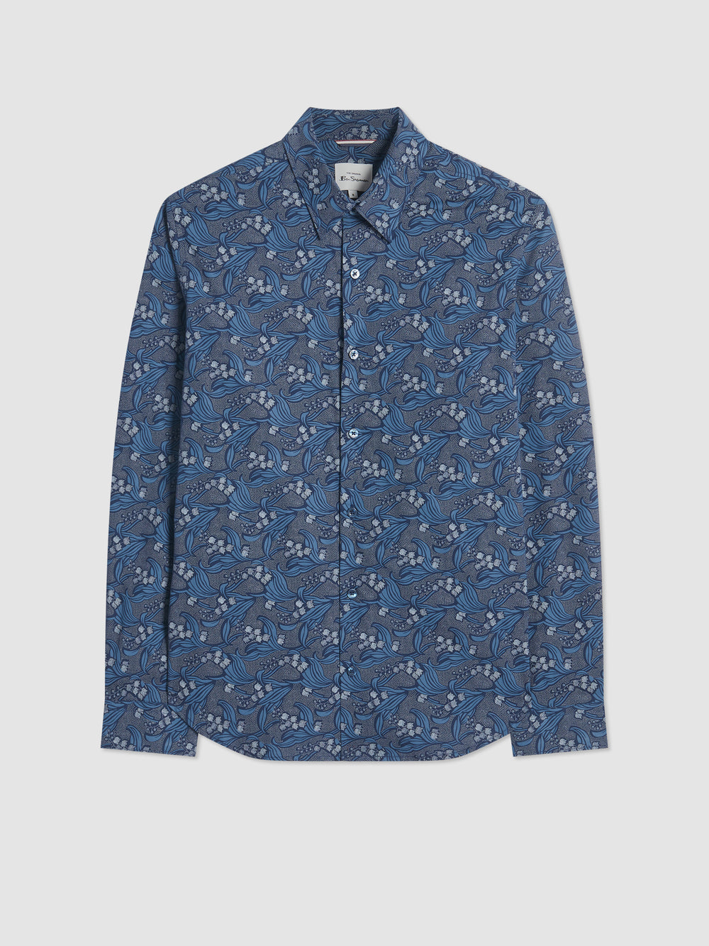 Ben Sherman Art Nouveau Floral Skjorte Marineblå | HX8624017