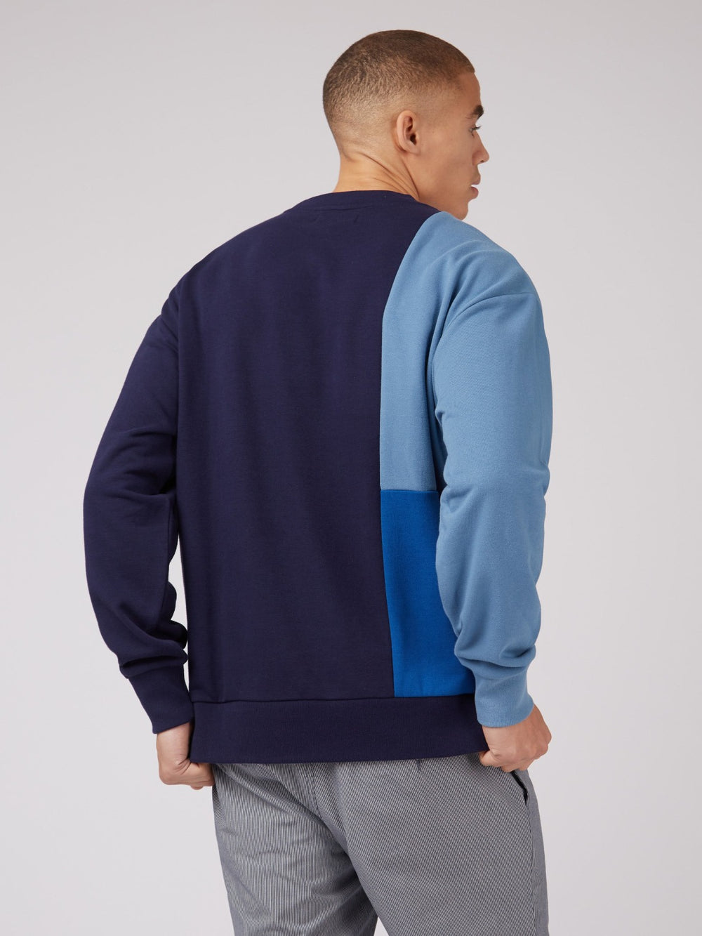 Ben Sherman B by Ben Sherman Colorblock Crewneck Gensere Blå | BI2714380