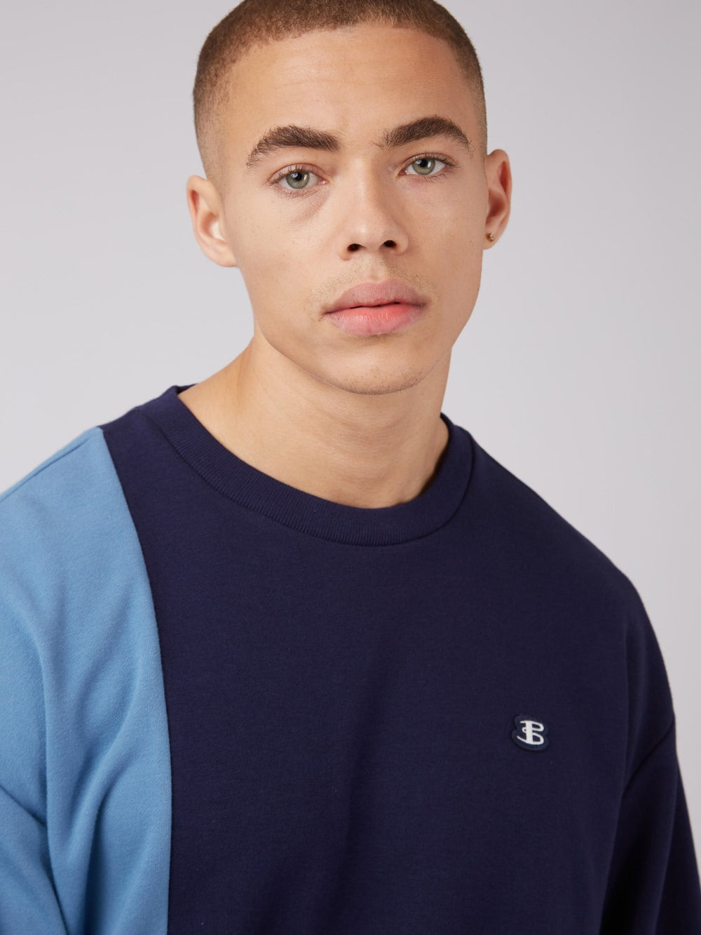 Ben Sherman B by Ben Sherman Colorblock Crewneck Gensere Blå | BI2714380