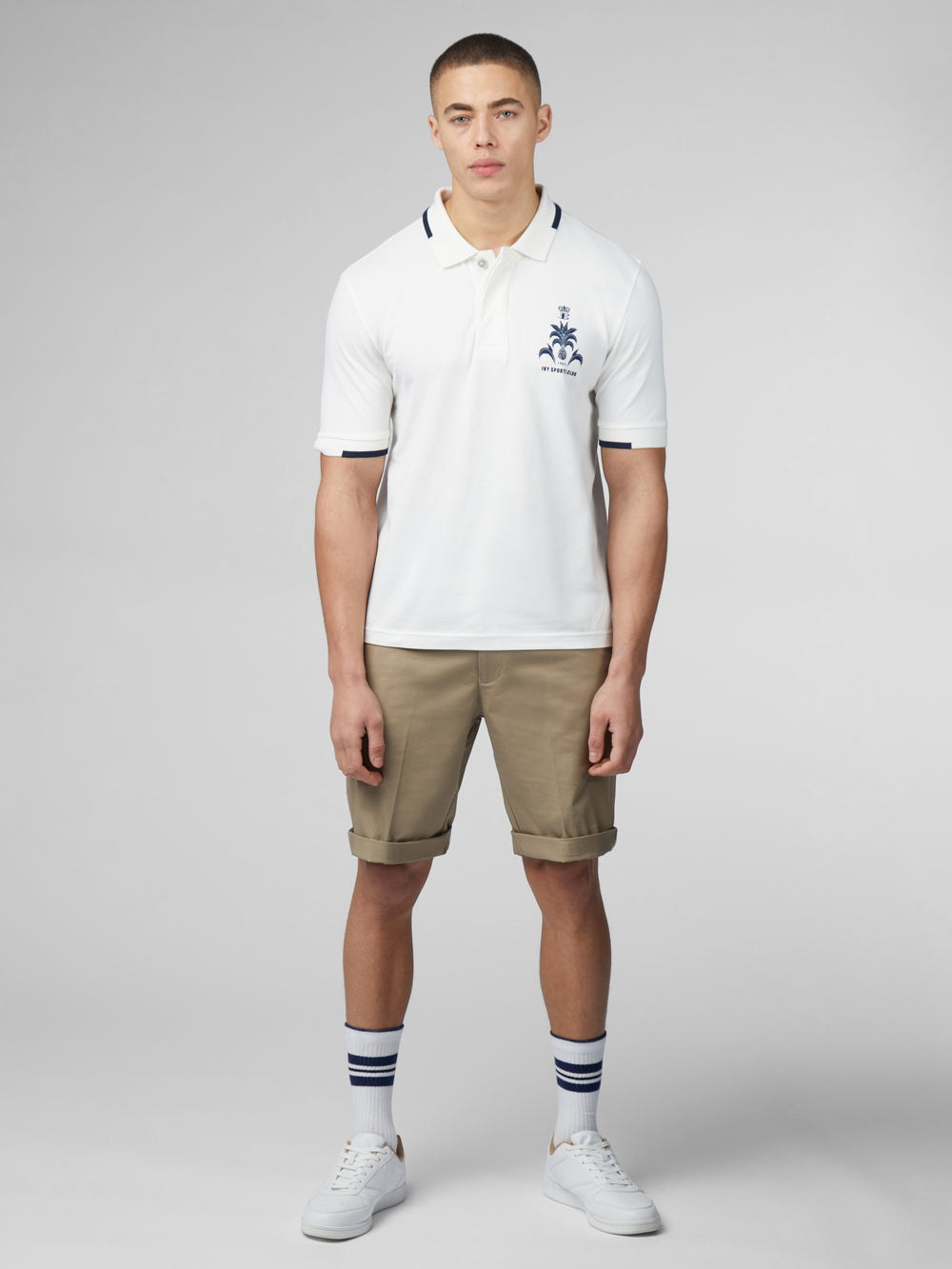 Ben Sherman B by Ben Sherman Sports Club Embroidered Polo T Skjorte Hvite | MY8659723
