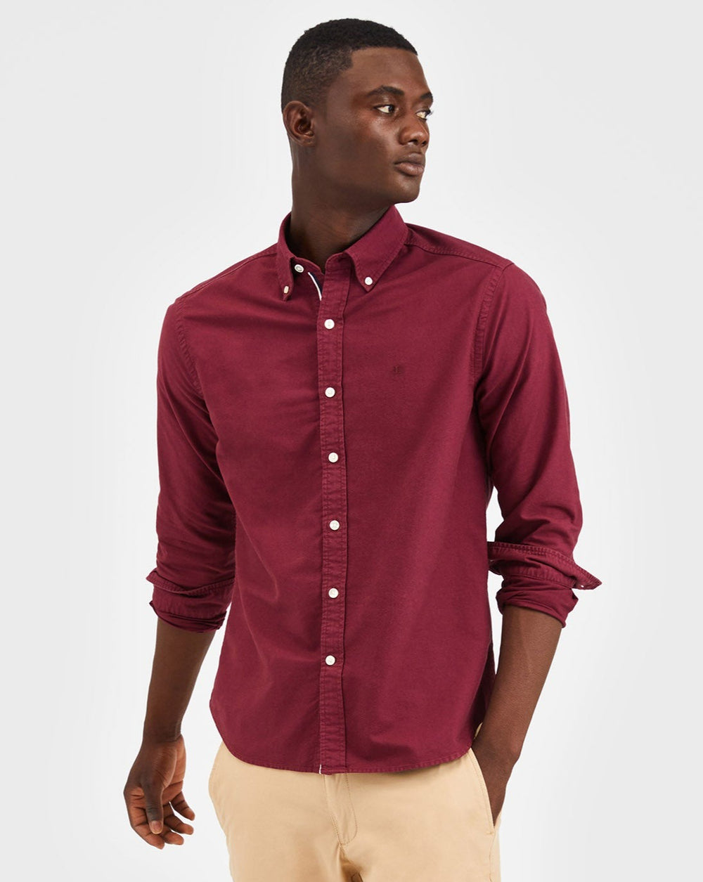 Ben Sherman Beatnik Oxford Garment Dye Skjorte Burgunder | MY5479368