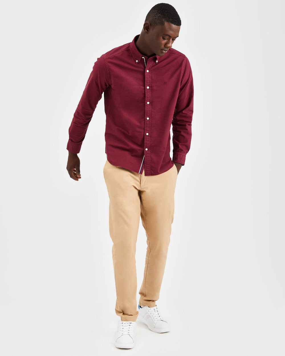 Ben Sherman Beatnik Oxford Garment Dye Skjorte Burgunder | MY5479368