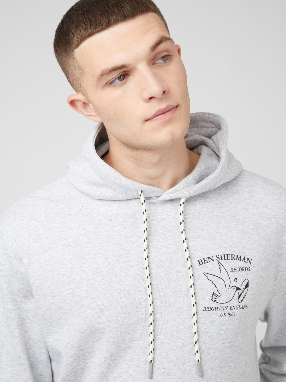 Ben Sherman Brighton Records Graphic Gensere Grå | WB6713504