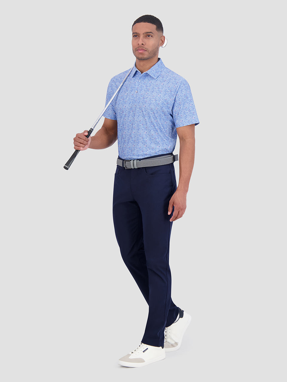 Ben Sherman Broken Record Tech Jersey Sports Fit Polo T Skjorte Blå | LG6879543