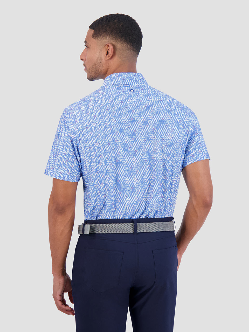 Ben Sherman Broken Record Tech Jersey Sports Fit Polo T Skjorte Blå | LG6879543