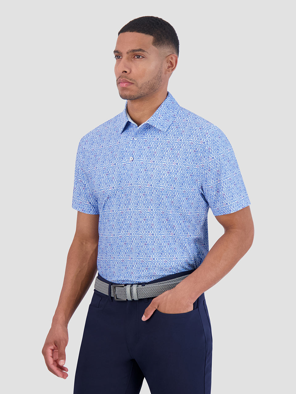 Ben Sherman Broken Record Tech Jersey Sports Fit Polo T Skjorte Blå | LG6879543