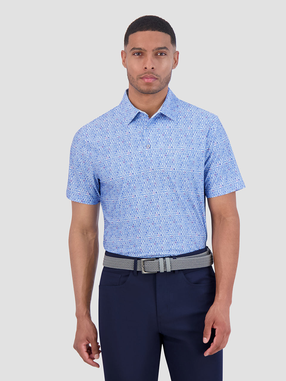 Ben Sherman Broken Record Tech Jersey Sports Fit Polo T Skjorte Blå | LG6879543