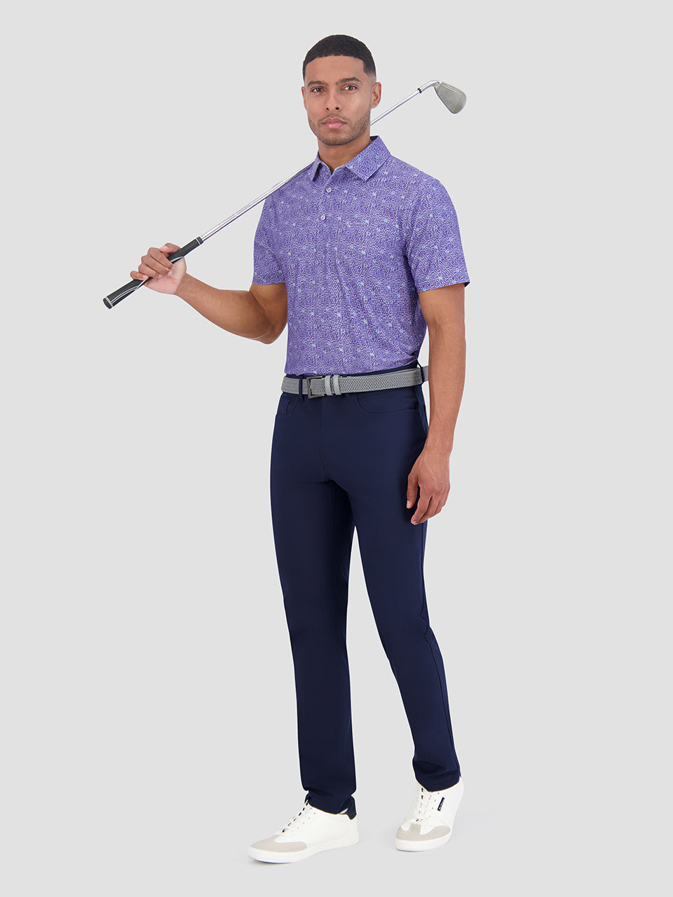 Ben Sherman Broken Record Tech Jersey Sports Fit Polo T Skjorte Lilla | FM1497350