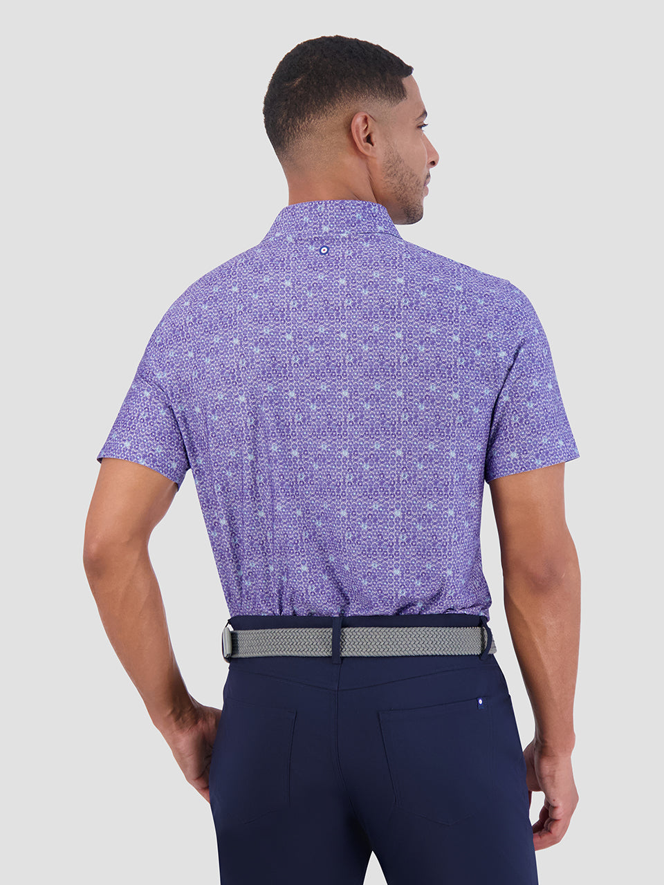 Ben Sherman Broken Record Tech Jersey Sports Fit Polo T Skjorte Lilla | FM1497350