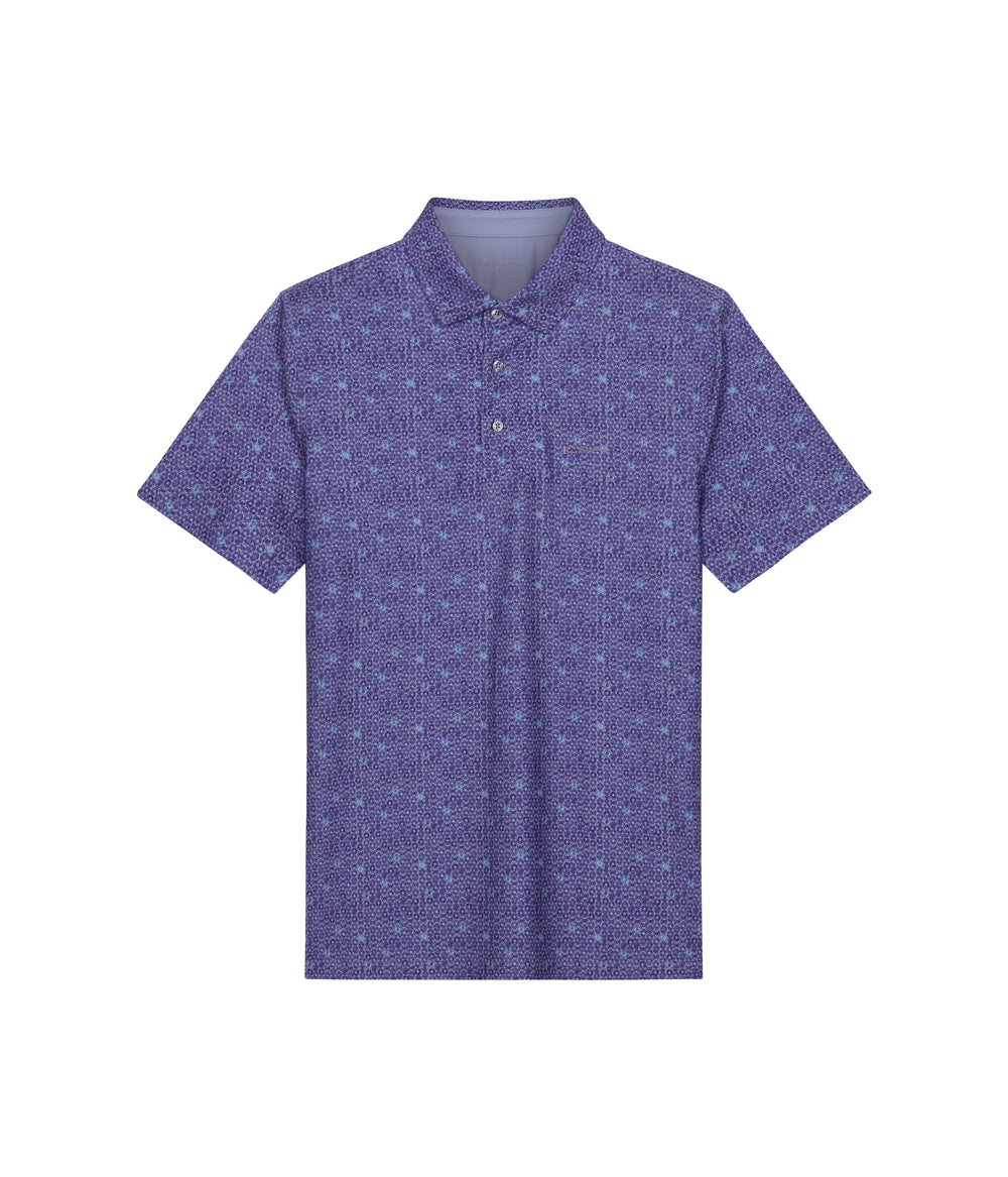 Ben Sherman Broken Record Tech Jersey Sports Fit Polo T Skjorte Lilla | FM1497350