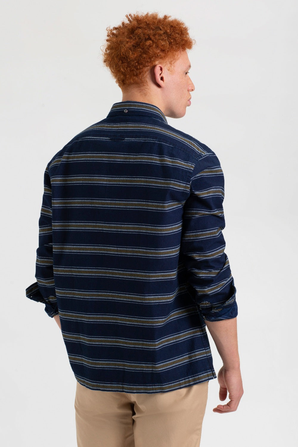 Ben Sherman Dalston Blues Long Sleeve Indigo Stripe Skjorte Indigo | CV5648903