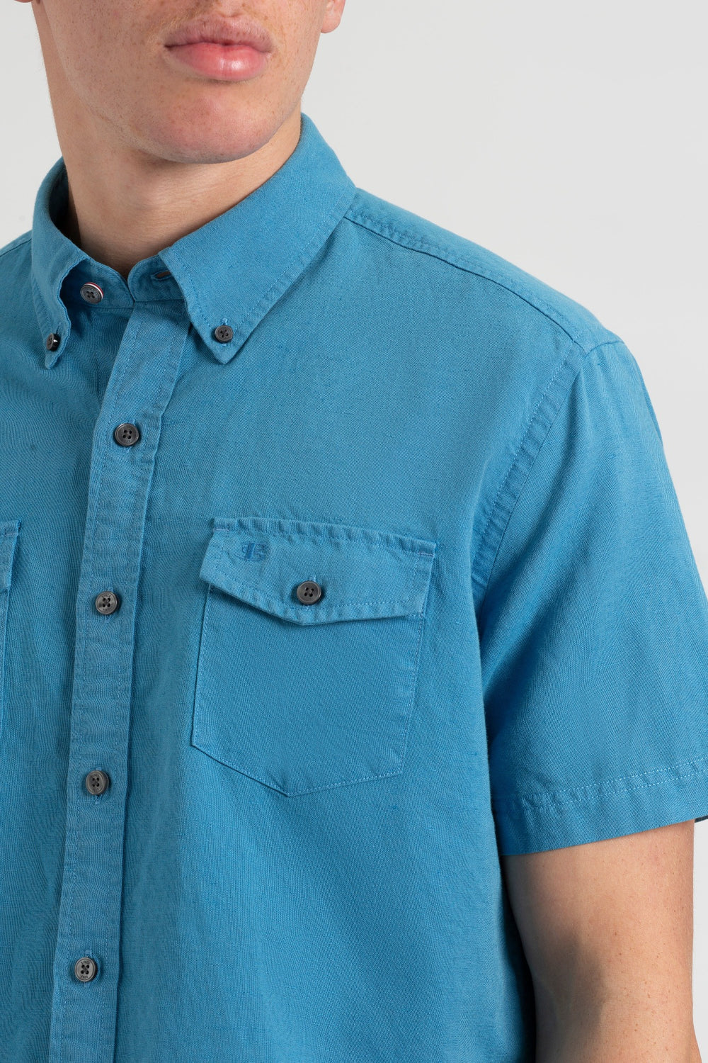 Ben Sherman Garment Dye Linen Skjorte Blå | PV9467501