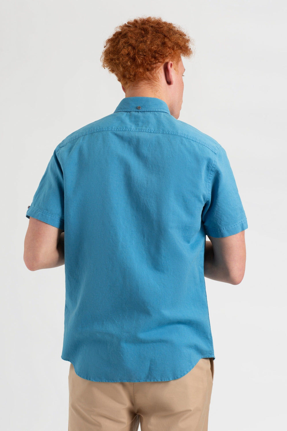 Ben Sherman Garment Dye Linen Skjorte Blå | PV9467501