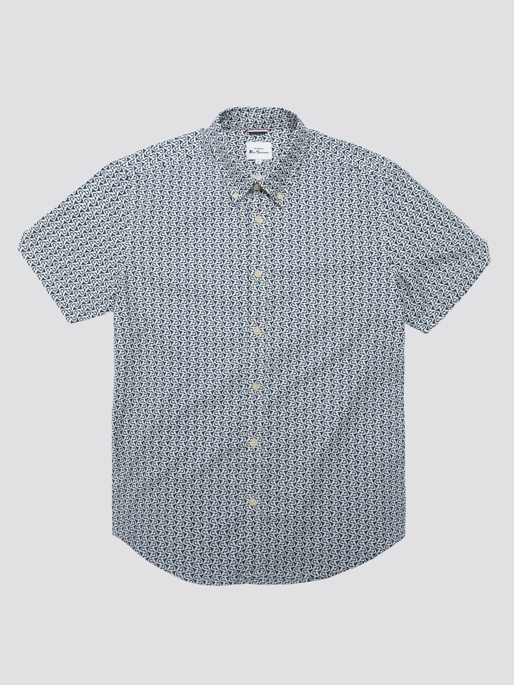 Ben Sherman Geo Wave Denim Skjorte Blå | QE5318064