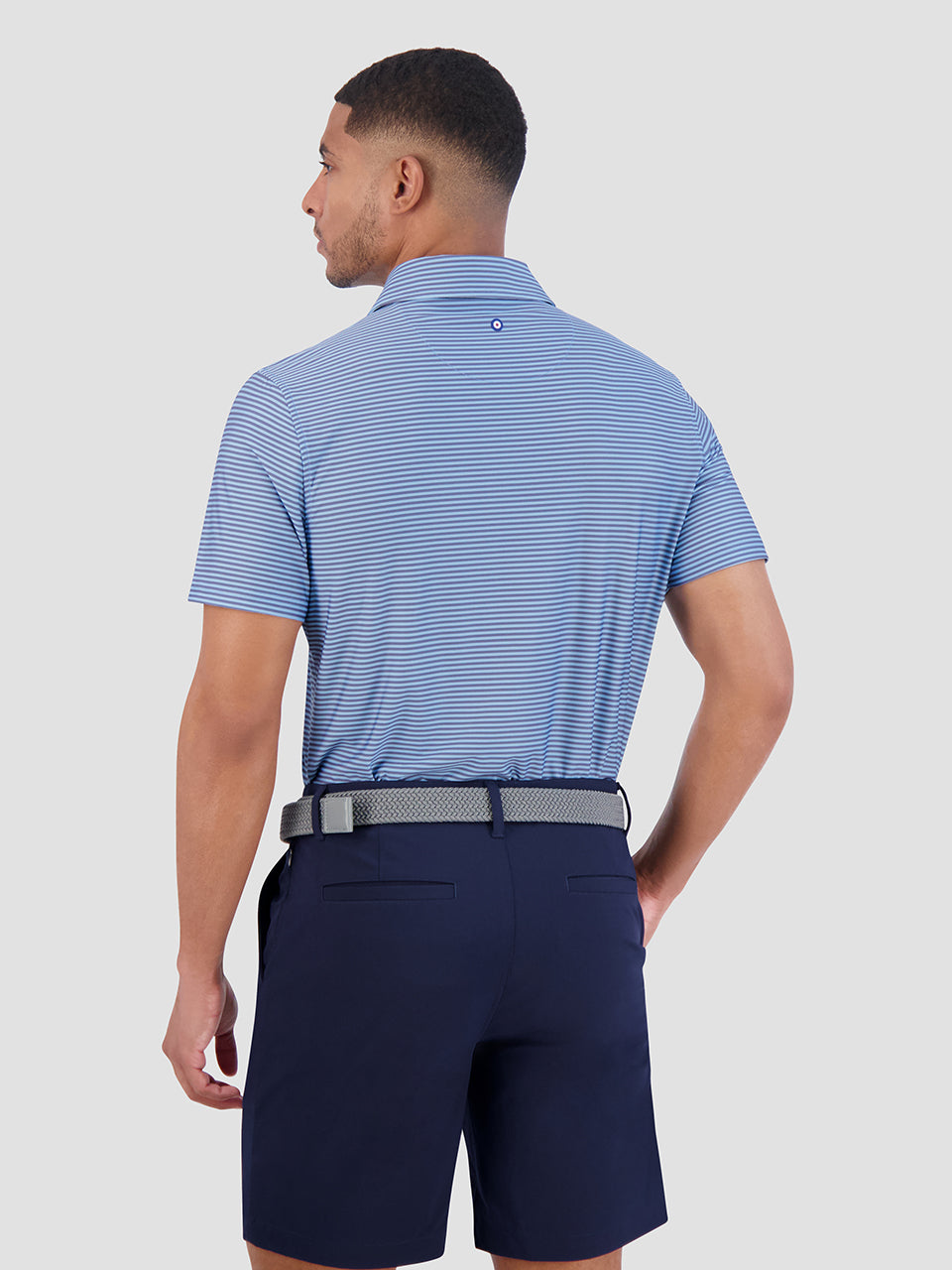 Ben Sherman Mini Stripes Tech Jersey Sports Fit Polo T Skjorte Blå | QA0435216