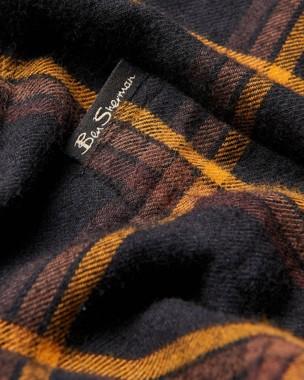 Ben Sherman Oversized Brushed Check Skjorte Svarte | AC7648315