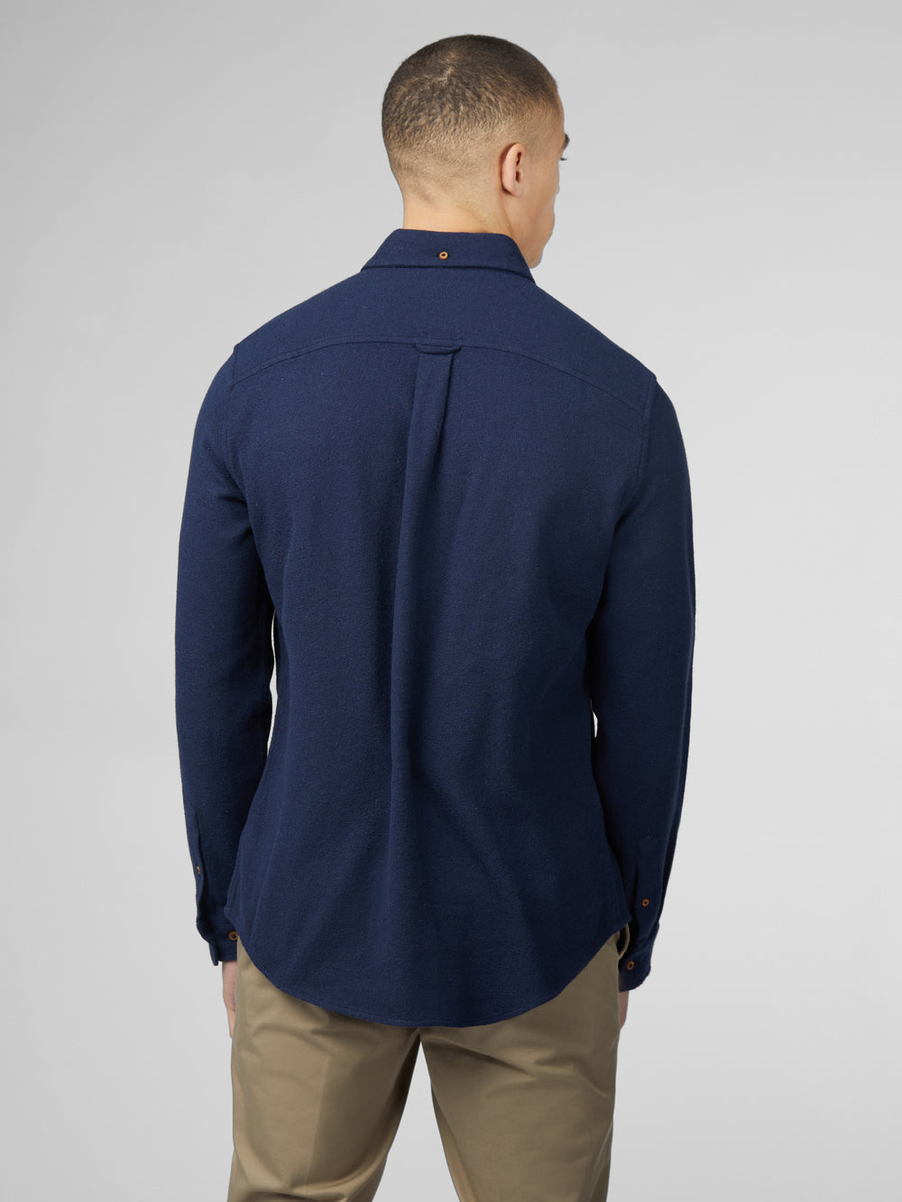 Ben Sherman Signature Boucle Skjorte Marineblå | EW7269158