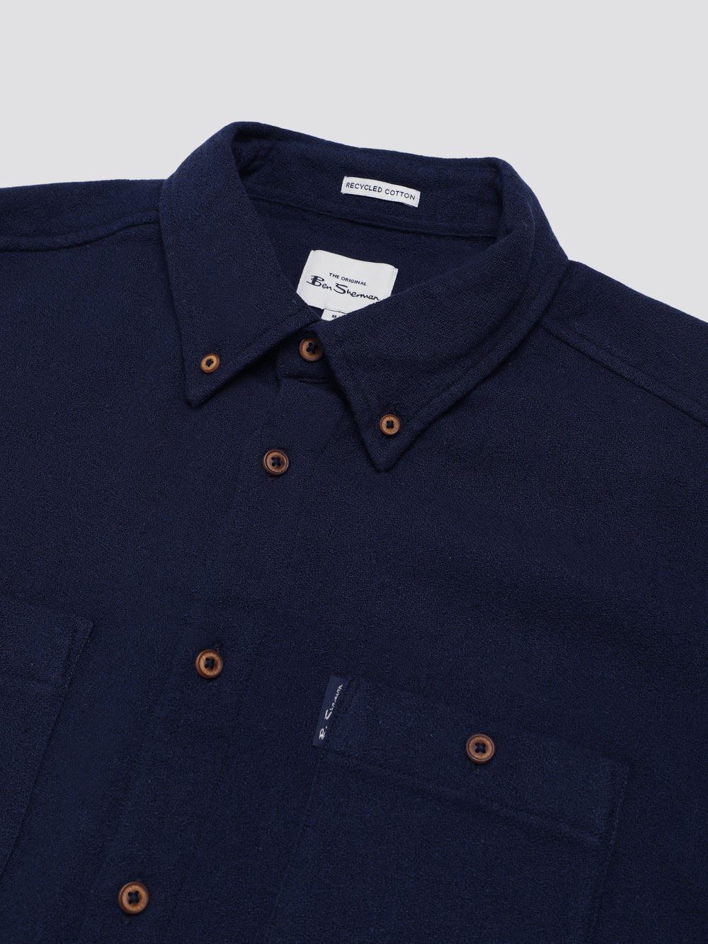 Ben Sherman Signature Boucle Skjorte Marineblå | EW7269158
