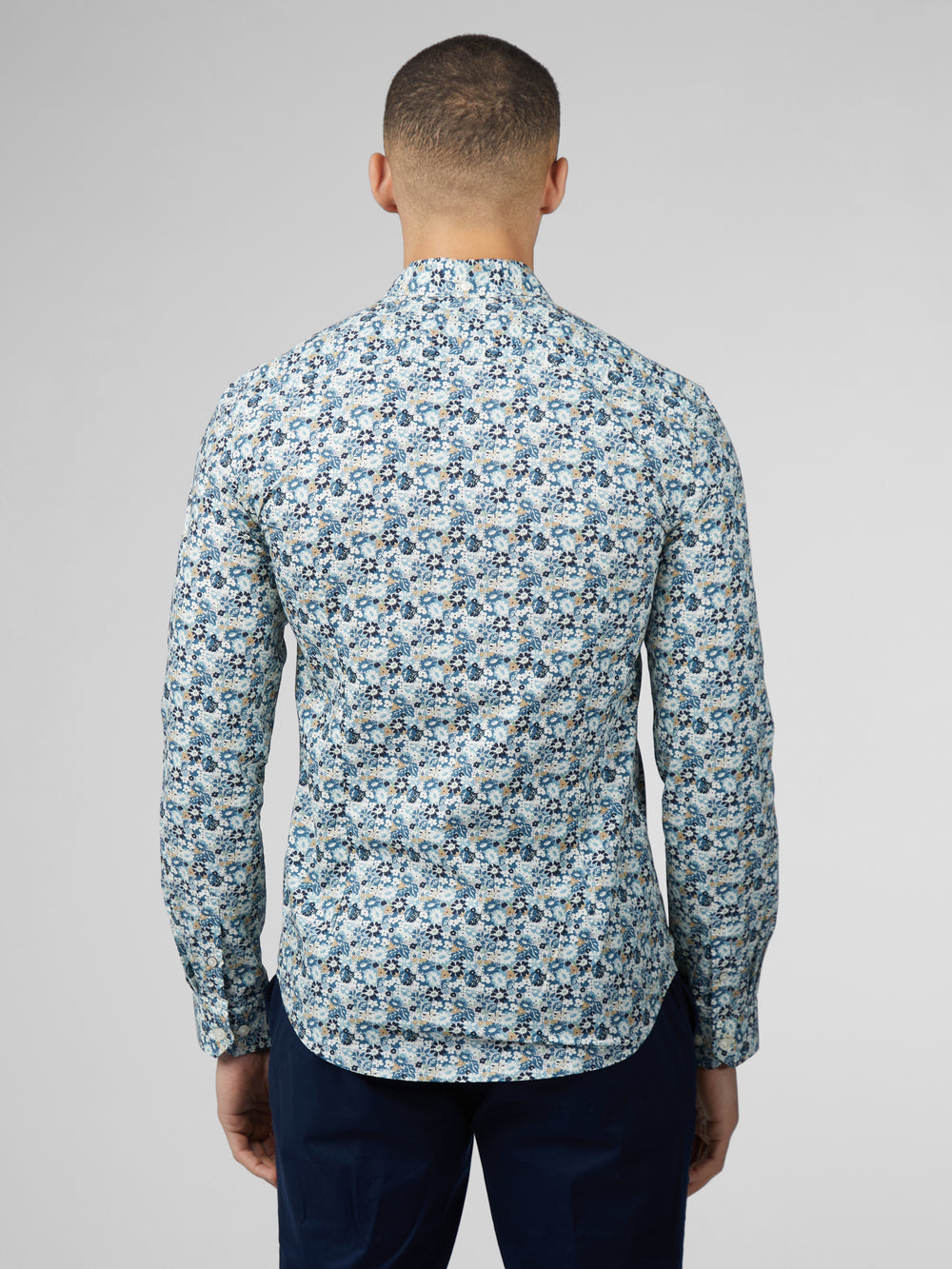 Ben Sherman Signature Multicolor Floral Skjorte Blå | XC4069172