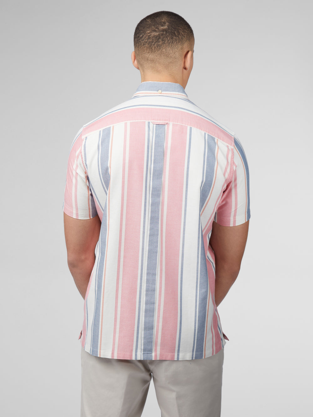 Ben Sherman Signature Multicolor Stripe Skjorte Mørke Rosa | ME3694750