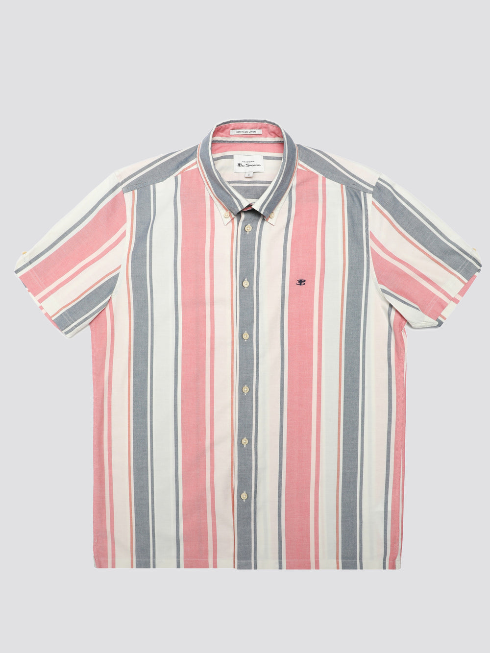 Ben Sherman Signature Multicolor Stripe Skjorte Mørke Rosa | ME3694750