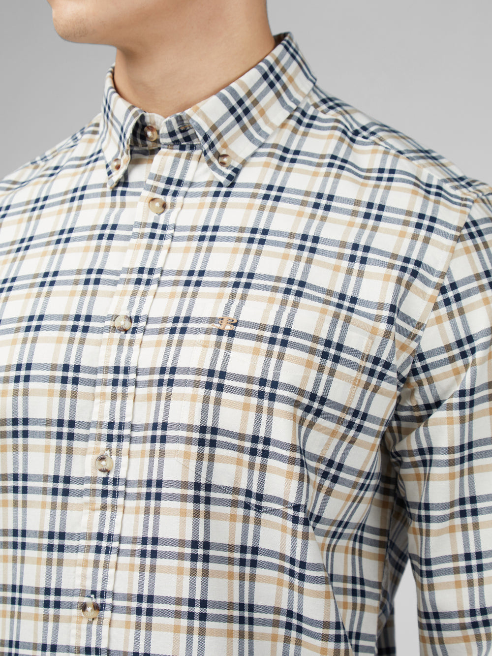 Ben Sherman Signature Oxford Check Skjorte Hvite | YR2903174