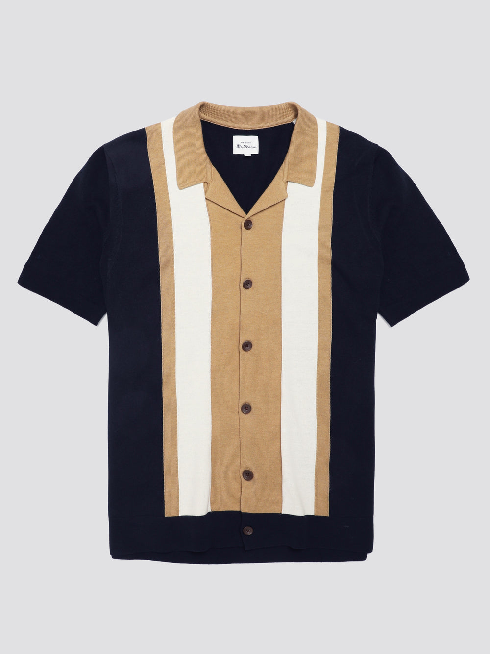 Ben Sherman Signature Resort Neck Button Through Polo Strikkevarer Marineblå | WR8795436