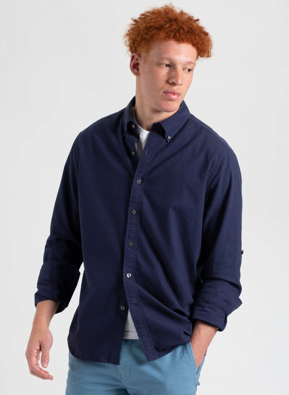 Ben Sherman St. Ives Resort Oxford Skjorte Indigo Marineblå | CB5486231
