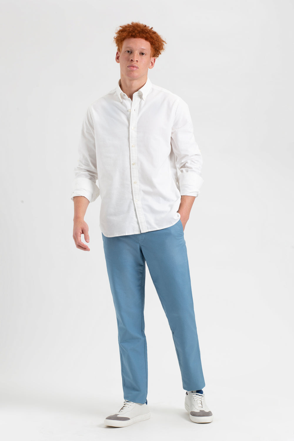 Ben Sherman St. Ives Resort Oxford Skjorte Hvite | AX1429875