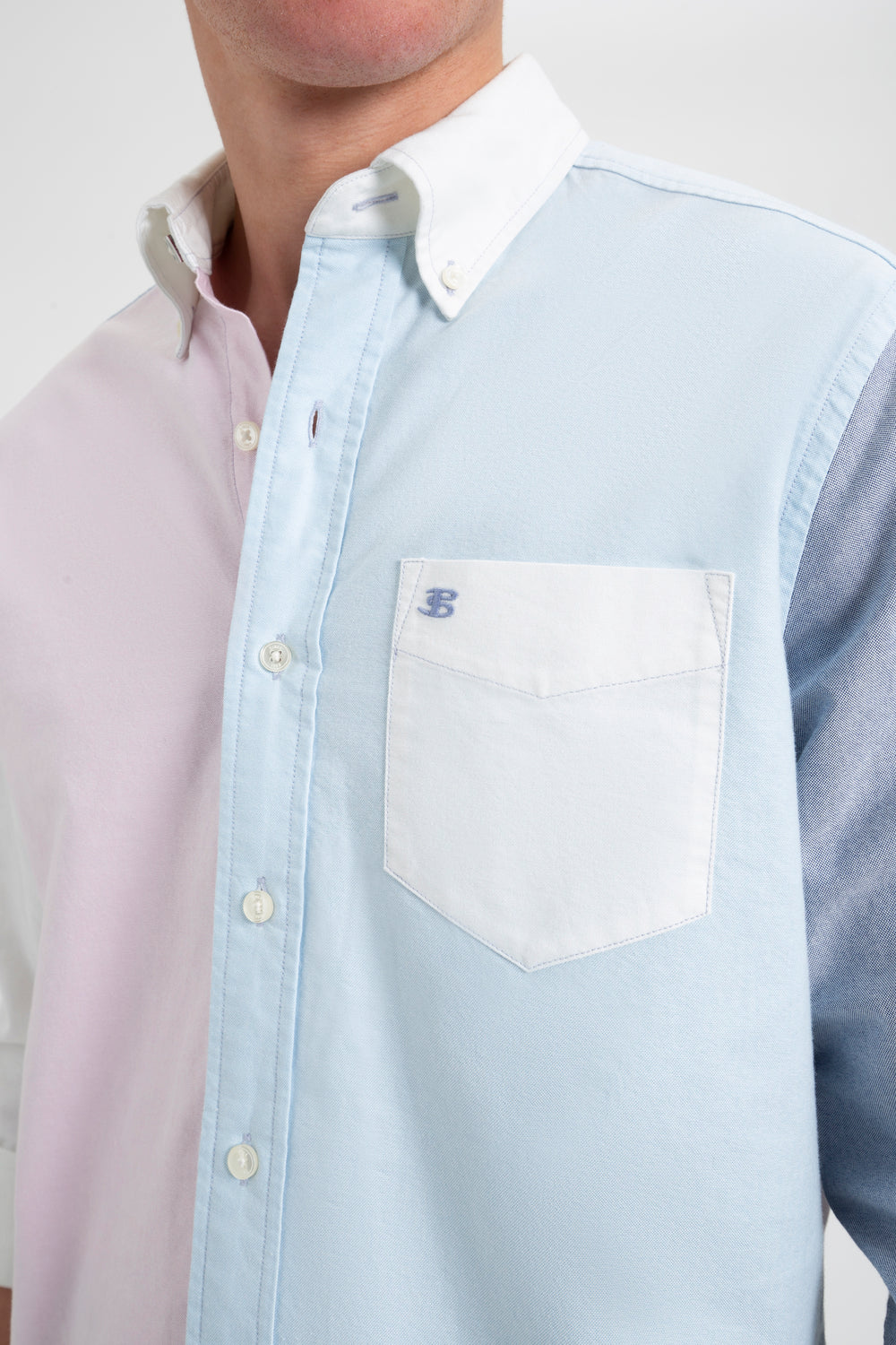 Ben Sherman Varsity Oxford Color Blocked Organic Skjorte Rosa | YQ4927863
